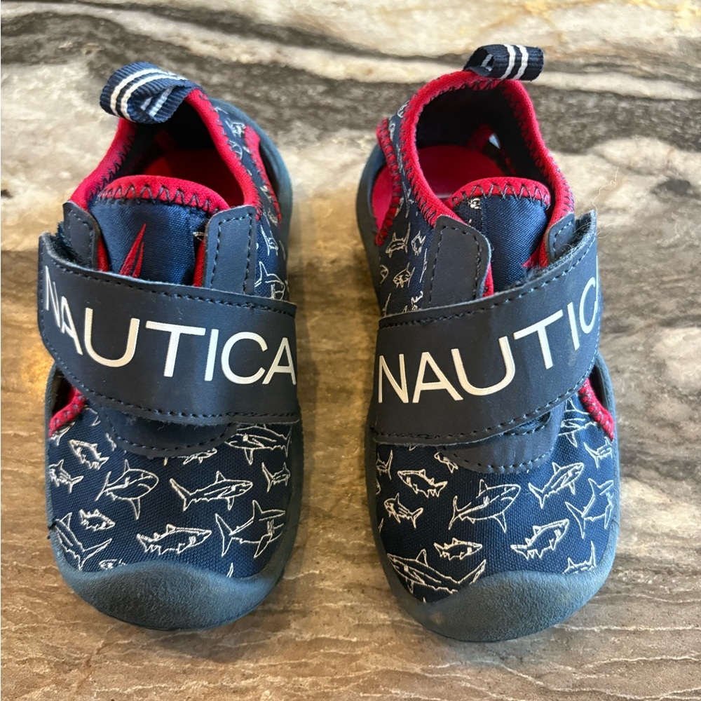Nautica Navy Shark Pattern Shoes